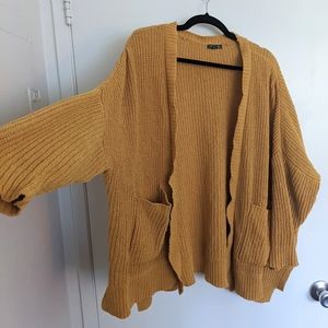 Wild Fable Mustard Yellow Knit Oversized Cardigan in XL